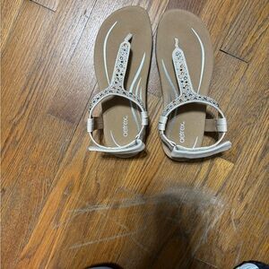 Aetrex Marni Taupe With Embellishments